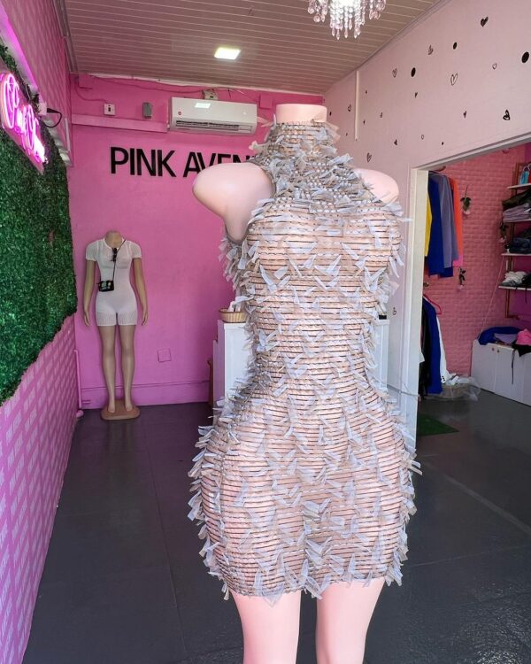 Mock Neck Butterfly Dress - Image 3
