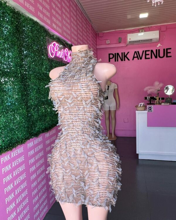 Mock Neck Butterfly Dress - Image 2
