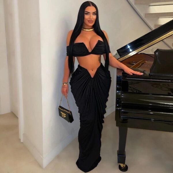 Strapless Two Piece Skirt Set
