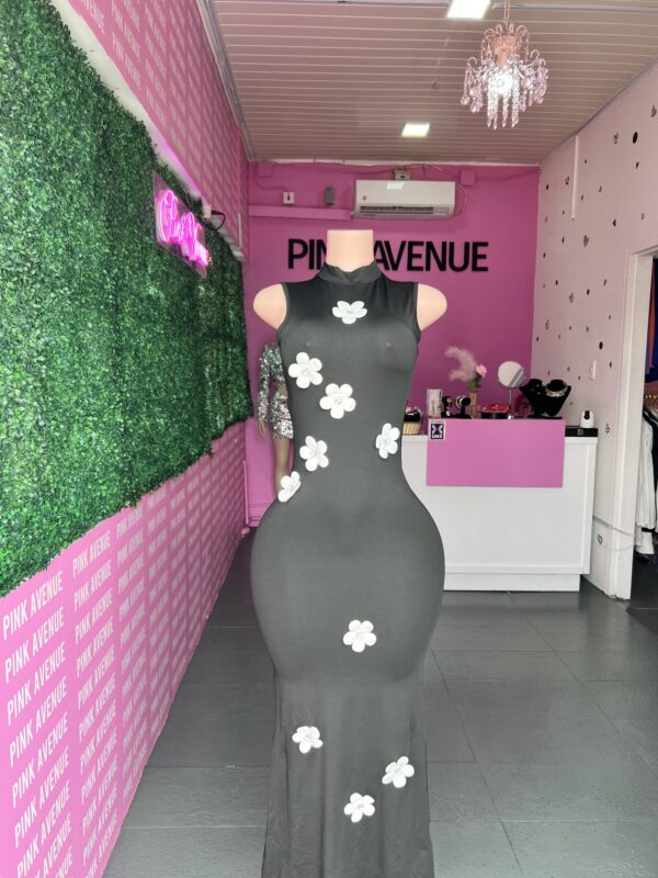 Flower Pattern Bodycon Dress