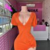 V-neck Mini Dress - Image 3