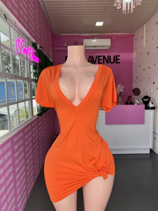 V-neck Mini Dress - Image 3
