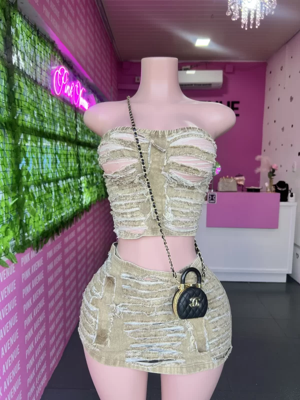 Brown Skirt Set