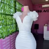 White Off Shoulder Dress - Image 2
