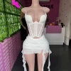 All white Skirt Set