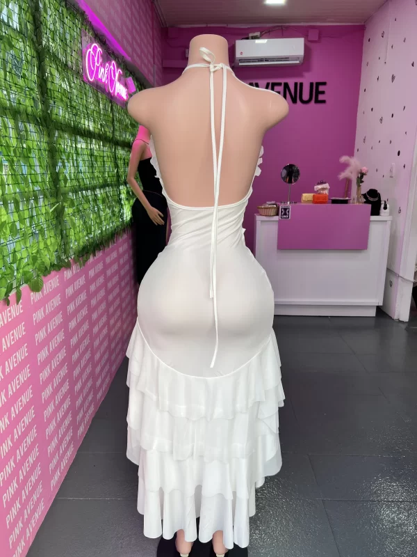 White Halter Dress - Image 4