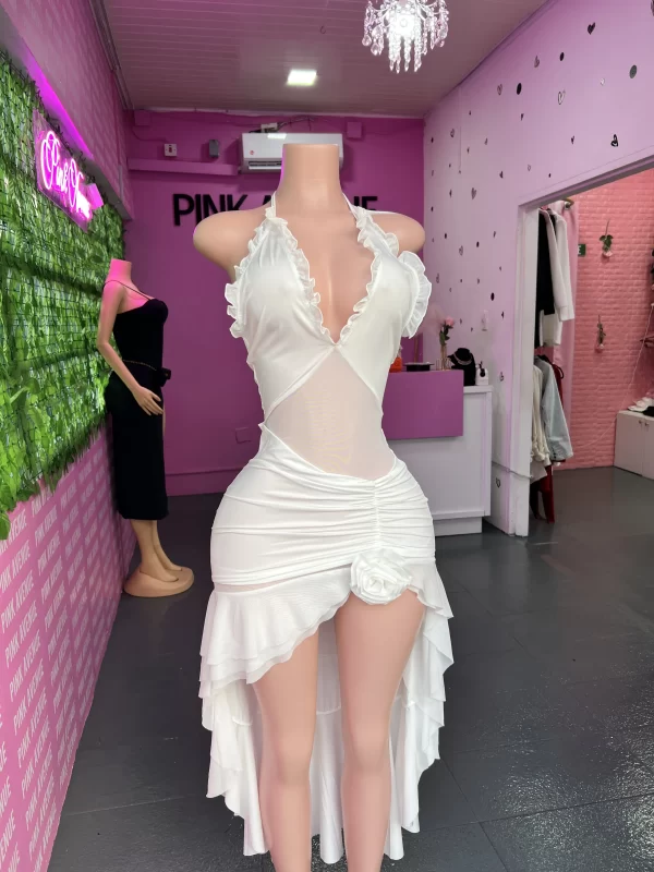 White Halter Dress - Image 2