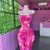 Pink Ruched Dress - Image 2