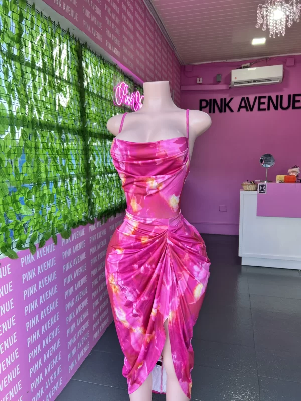 Pink Ruched Dress - Image 2