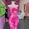 Pink Ruched Dress - Image 3