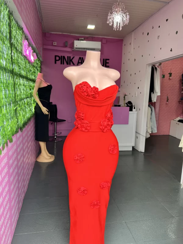Red Mermaid Dress - Image 2