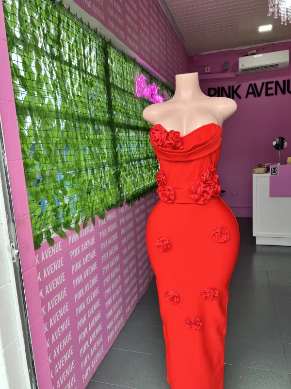Red Mermaid Dress - Image 3