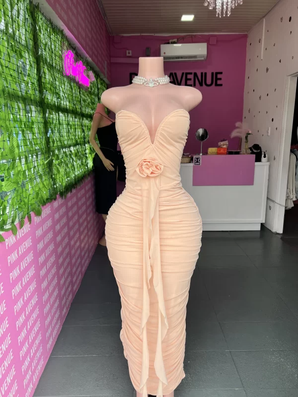 Peach Rose Dress