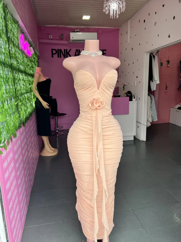 Peach Rose Dress - Image 2