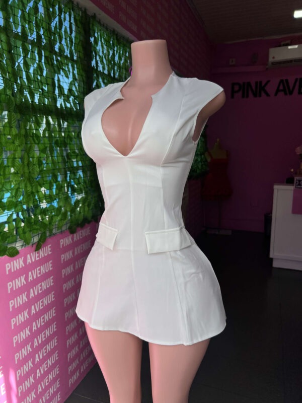 White Sleeveless Dress - Image 2