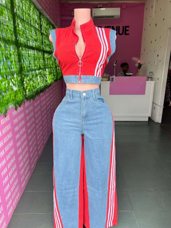 Red Denim Set