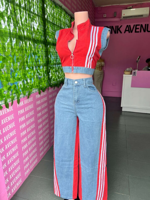 Red Denim Set - Image 2